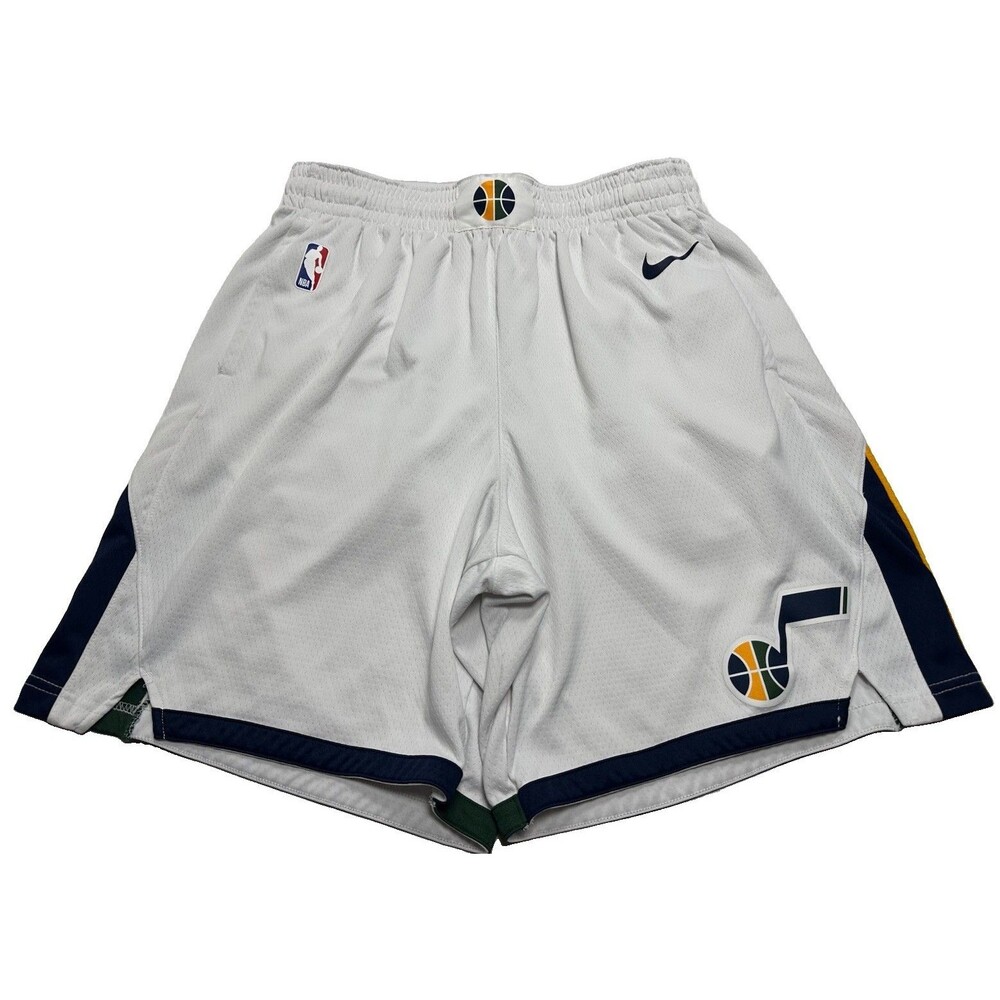Nike Dri-Fit NBA Utah Jazz Association Edition Basketball Shorts 8" Sz 42 White